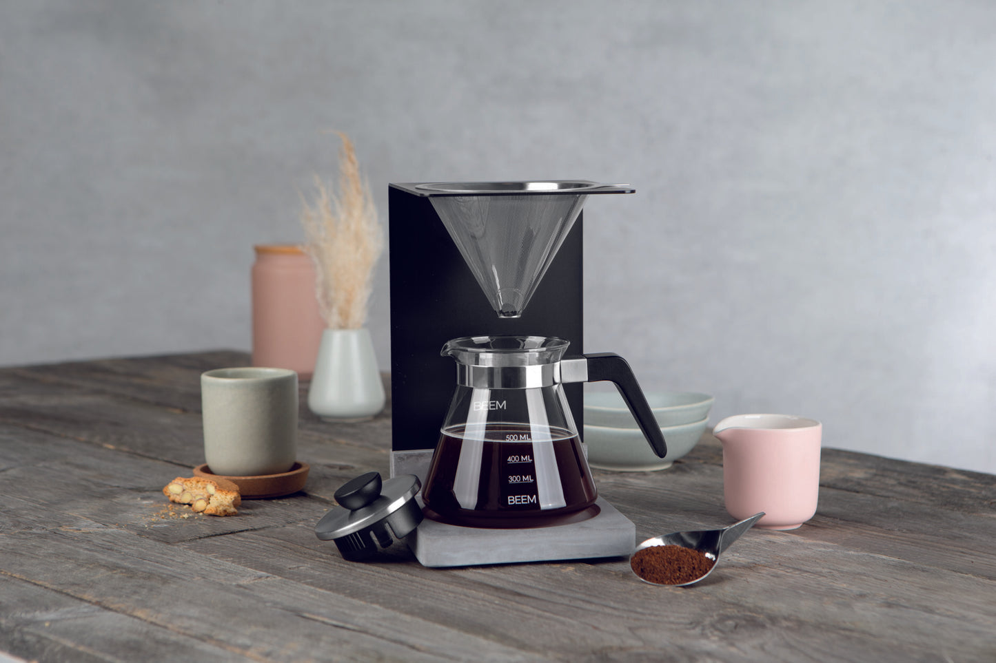 BEEM kaffetraktersett Pour Over betonglook