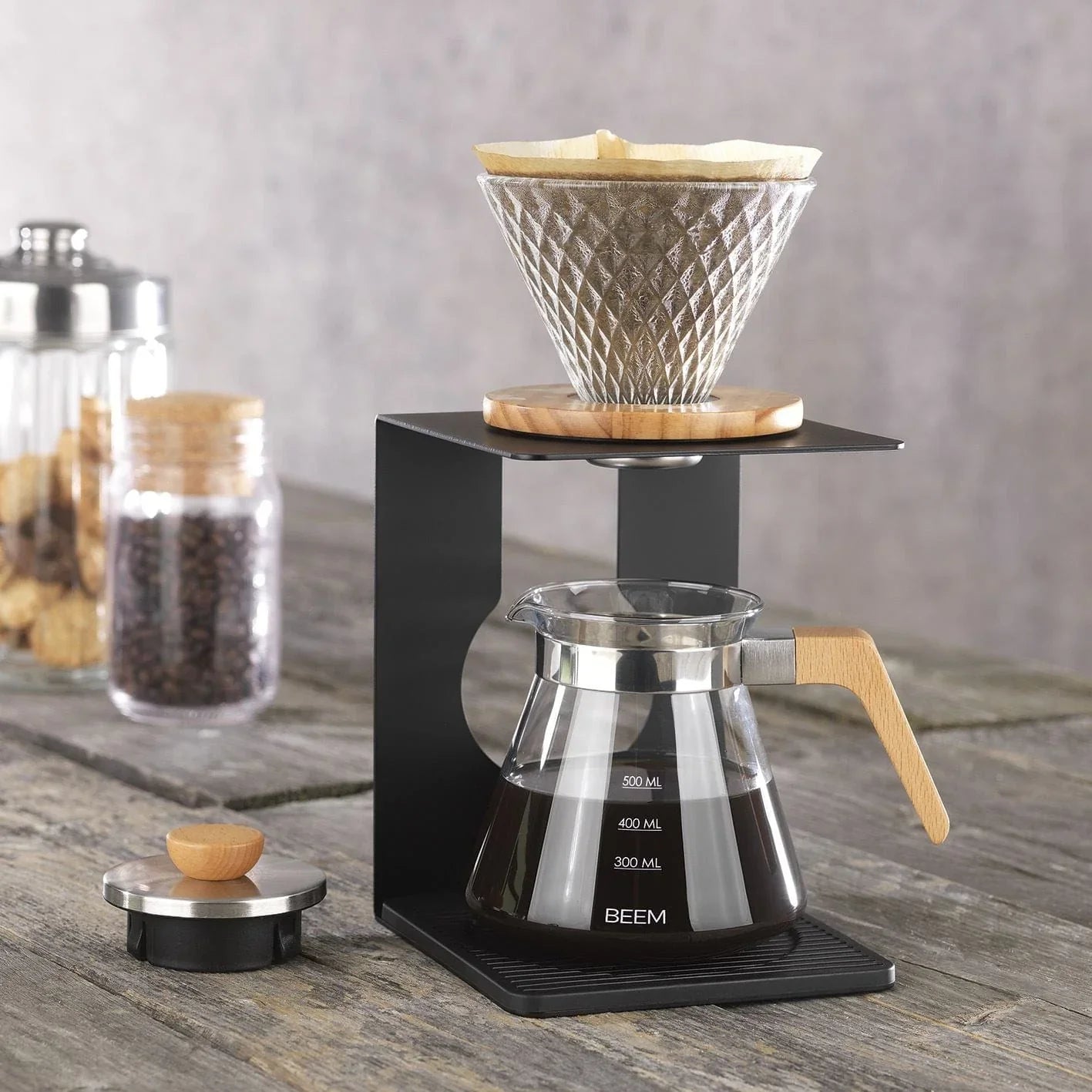 BEEM kaffetraktersett Pour Over tre- og krystallook