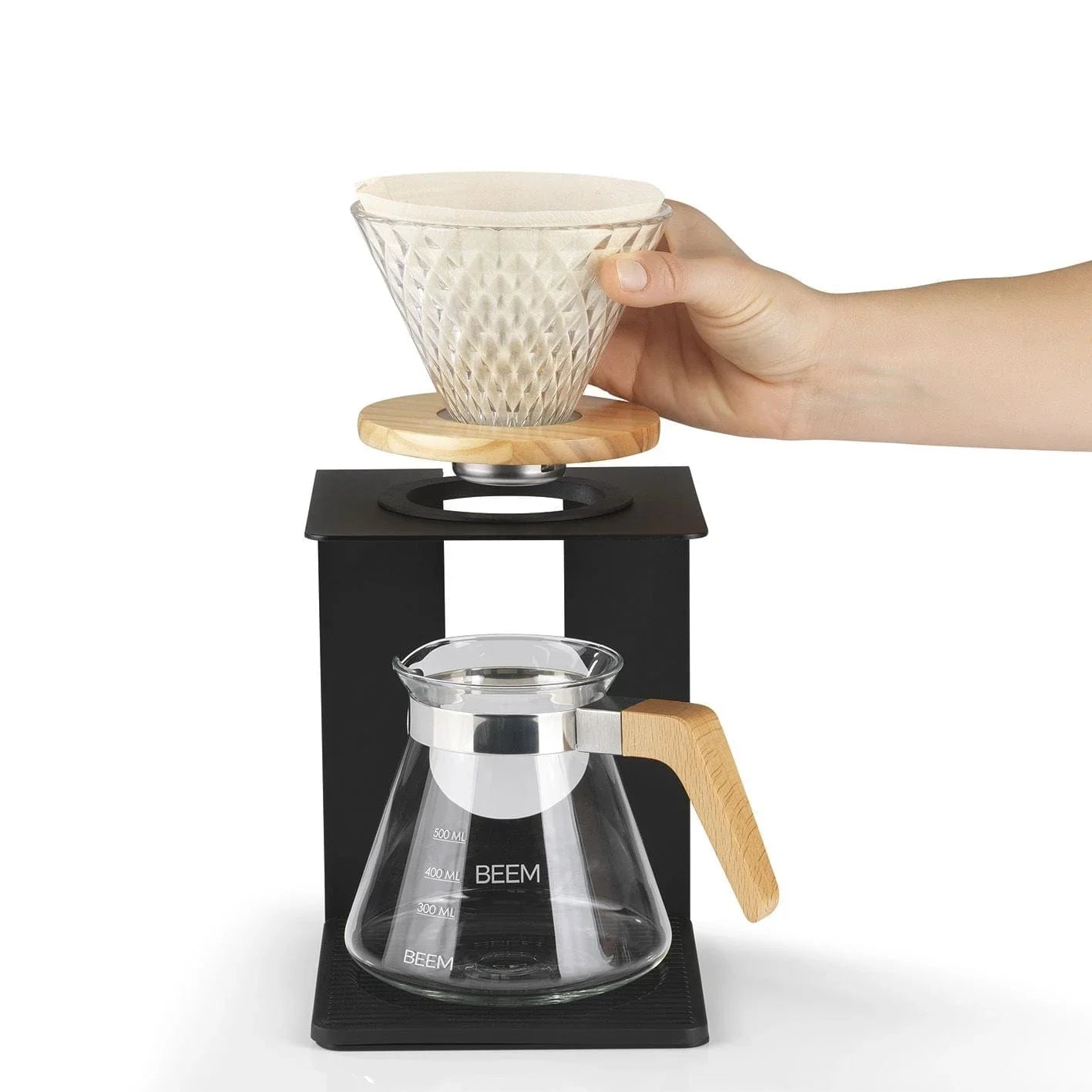 BEEM kaffetraktersett Pour Over tre- og krystallook